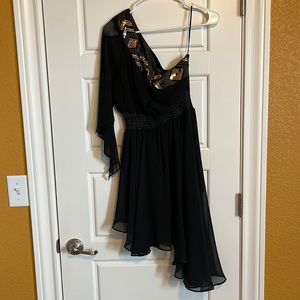 Party dress with gold accents